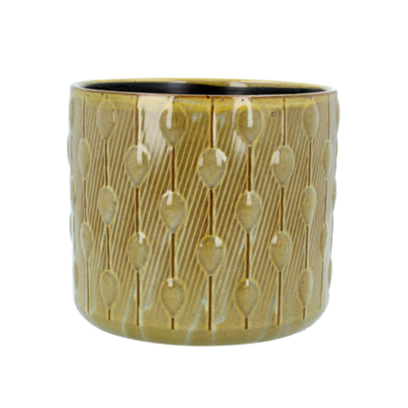 Chartreuse Beadchain Pot Cover By Gisela Graham Chartreuse Colour Beadchain Design Ceramic Pot Cover. The Perfect Addition To Your Home Or Garden. By Gisela Graham.